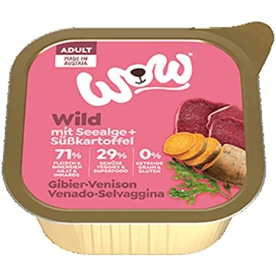 Afbeelding van WOW! Adult hondenvoer kuipje wild 11 x 150 g