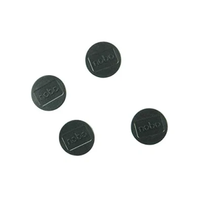 Afbeelding van Nobo magneten diameter van 30 mm, zwart, blister 4 stuks