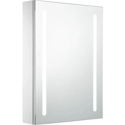 Afbeelding van vidaXL Badkamerkast met spiegel en LED 50x13x70 cm