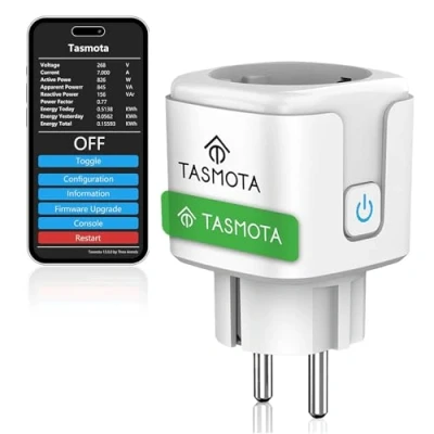 Afbeelding van TASMOTA Greensun Smart Wi Fi stopcontact met elektriciteitsmeter voor het meten van stroomverbruik, ESP8285 Google Home Assistant, Apple Home, MQTT, Domoticz, ioBroker, Alexa, 16 A, 2,4 GHz