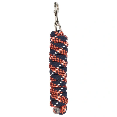 Image de Harry&#039;s Horse Corde pour Licol Mounty Mousqueton Marine/Orange/Blanc 2m