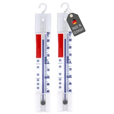 Afbeelding van Lantelme 2 delige analoge koelkastthermometer met haak, ook voor koelkasten zoals diepvriezers en 3292
