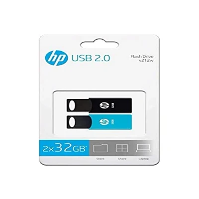 Afbeelding van USB stick HP v212w 2 Stuks Blauw Zwart