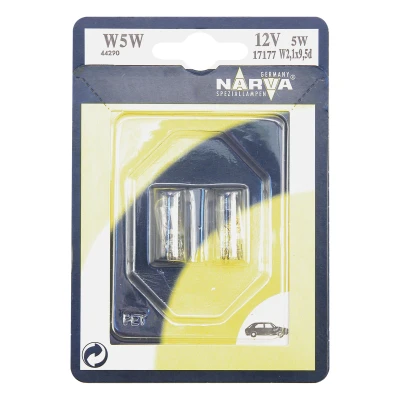 Afbeelding van NARVA 171774000 Autolampen 12 5 W5W VOLKSWAGEN: Golf 6, Polo V Hatchback, 7 Variant, BMW: Saloon, 1 3 GT