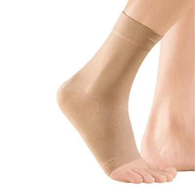 Afbeelding van medi Zweizug Uniseks Enkelbandage Maat IV Zachte Enkel Compressie Bandage Draagbaar aan beide zijden Caramel