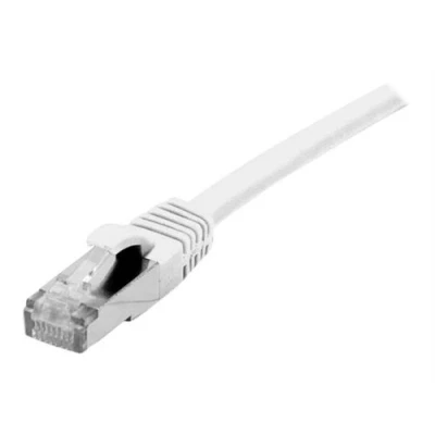 Image de Dexlan Cordon de raccordement RJ 45 (M) pour 5 m S/FTP CAT 6a sans halogène, moulé, crochet blanc