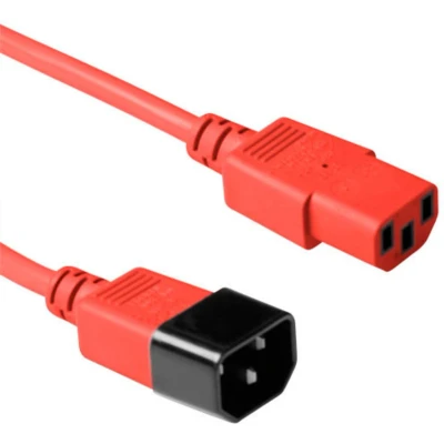 Afbeelding van ACT AK5423 230V Stroomkabel C13/C14 Rood 30 cm