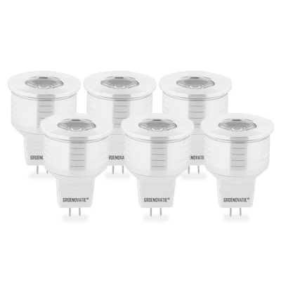 Afbeelding van GU4 / MR11 LED Spot 3W Warm Wit Dimbaar 35mm 6 Pack