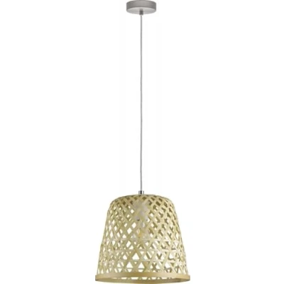 Afbeelding van hanglamp Kirkcolm Ø30 cm nikkelkleur Bruin Rotan EGLO