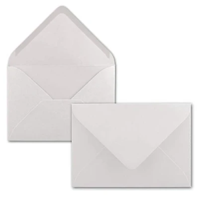 Afbeelding van 25 mini enveloppen 5,2 x 7,6 cm met nat zegel voor wenskaarten, etiketten en geschenken natuurlijk wit
