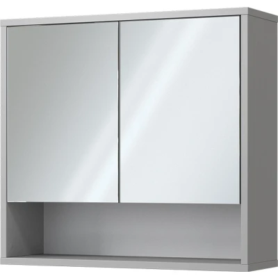Afbeelding van Vicco Badkamerspiegelkast Eliza, Grijs/Grijs, 70 x 65 cm met 2 deuren
