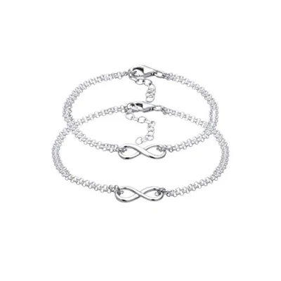 Afbeelding van Elli Dames Armband Moeder en Kind Set Oneindigheidssymbool in 925 Sterling Zilver