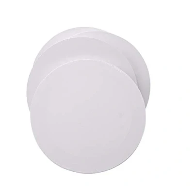 Afbeelding van Exerz Kunstenaar Ingelijste Canvas 4 Pak/Ronde Diameter 30 cm/280 GSM/Pre Uitgerekt 100% Katoen/Blank/Triple Primed/Zuurvrij/Middelgrote Korrel/1.7 cm dik
