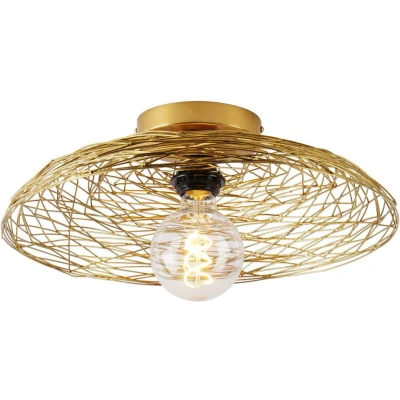 Afbeelding van Lindby plafondlamp 1licht IJzer H: 15 cm E27 goud
