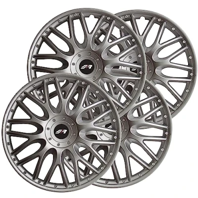Afbeelding van Set van 4 wieldoppen ORD 16&quot; voor Simoni Racing auto grijs