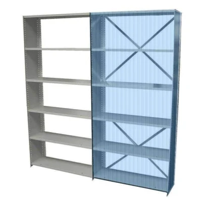 Afbeelding van Archiefstelling basic aanbouw Lichtgrijs 198cm hoog x 100cm breed 40cm diep