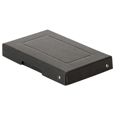 Afbeelding van Falken PureBox Black. Made in Germany, 25 mm hoog, DIN A6, opbergdoos met deksel van stevig gerecycled karton, blauwe engel, veganistisch, geschenkdoos, transportdoos, transportbox