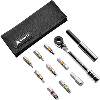 Afbeelding van Granite Design Rock&#039;n&#039;Roll Zwart Fietsreparatieset Bicycle Repair Tool Set Mini ratel Compleet en Compact voor Onderweg Multitool
