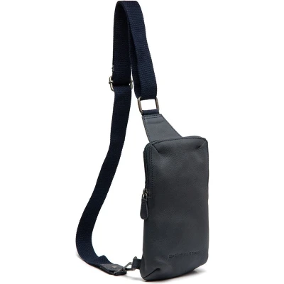 Afbeelding van The Chesterfield Brand Leren Crossbody Tas Navy Cambridge