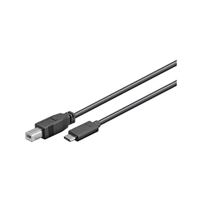 Afbeelding van USB C naar B Kabel 2.0 1 meter Zwart