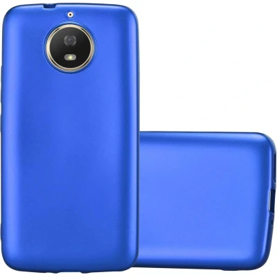 Afbeelding van Cadorabo Hoesje geschikt voor Motorola MOTO G5S in METAAL BLAUW Beschermhoes gemaakt van flexibel TPU silicone Case Cover