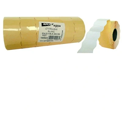 Afbeelding van agipa etiketten voor prijspistolen, 26 x 16 mm, wit