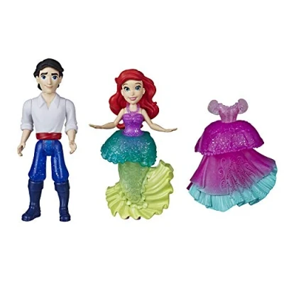 Afbeelding van Disney Prinsessen mini poppen Royal Clips Ariel en Prins Eric 8 cm
