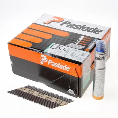 Afbeelding van Paslode stripspijker glad blank 2.8 x 75mm inclusief gas IM90 doos met 2500 spijkers