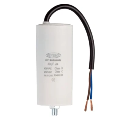 Afbeelding van EDI TRONIC motor condensator, werkcondensator, startcondensator, kabel, 40µF, 450V, M8