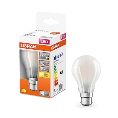 Afbeelding van OSRAM 4058075124684 LED lamp Energielabel D (A G) B22d Peer 11 W = 100 Warmwit (Ø x l) 60.0 mm 104.0 1 stuk(s)