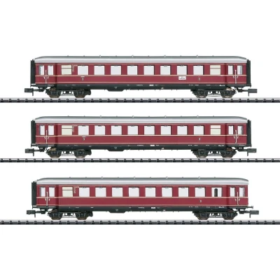 Afbeelding van MiniTrix T15405 Personenrijtuig set van 3 „de rode Bamberger deel 1 de DB