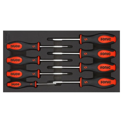 Afbeelding van SONIC 600824 Gereedschapmodule 8 T9, T10, T15, T20, T25, T27, T30, T40 Chroom vanadium staal Torx