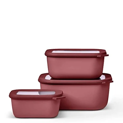 Afbeelding van Mepal Multikom Cirqula vershouddoos set 750 + 1500 3000 ml Rechthoekig Vivid mauve