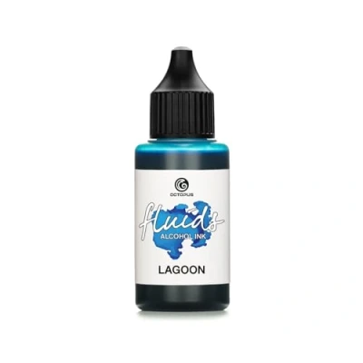 Afbeelding van Octopus LAGOON Alcoholische inkt, 30 ml, voor vloeibare kunst en hars, blauw