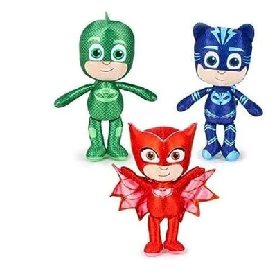 Afbeelding van PJ Set 3 pluche dieren, 22 cm, originele Owlette Catboy Gekko