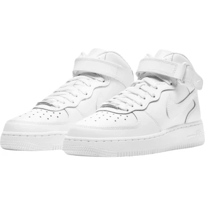 Afbeelding van Nike Sportswear AIR Force 1 MID Unisex Sneakers hoog voor kinderen, Maat: 36, White Leer