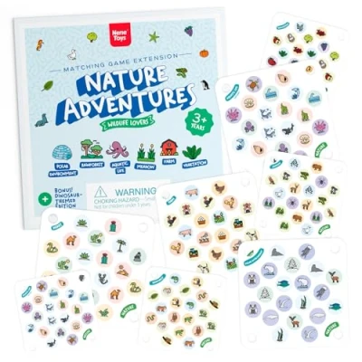 Afbeelding van Nene Toys Geheugenspel lieveheersbeestjestuin uitbreiding [Natuurlijke avonturen] 24 extra kaarten over ecosystemen en dieren in het wild educatief spel voor kinderen vanaf 3 jaar