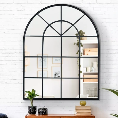 Image de Miroir verrière arche design industriel 80x100 cm