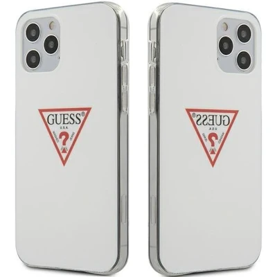 Afbeelding van Guess GUHCP12MPCUCTLWH iPhone 12/12 Pro 6.1 wit/wit hardcase Triangle Collection
