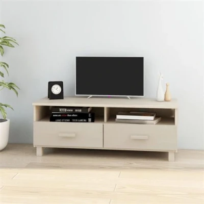 Afbeelding van Tv meubel HAMAR 106x40x40 cm massief grenenhout honingbruin