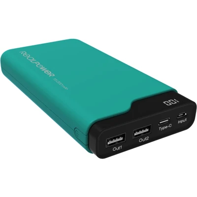 Afbeelding van RealPower PB 15000C Powerbank 15000 mAh Li ion Groen
