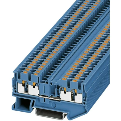 Afbeelding van Phoenix Contact PT 2,5 QUATTRO BU 3209581 Doorgangsklem Aantal polen: 4 0.14 mm² 2.5 Blauw 1 stuk(s)