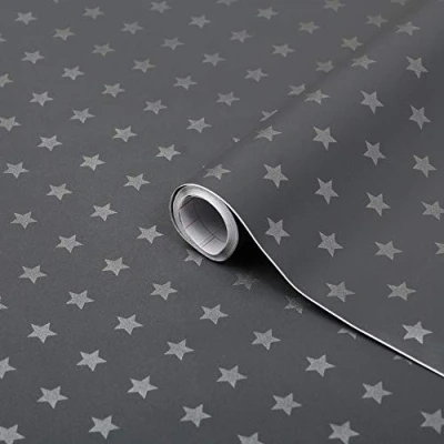Afbeelding van d c fix Zelfklevende Decoratiefolie Sterren grijs 45x200 cm