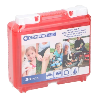 Afbeelding van Comfort Aid Verbanddoos Set Van 30 delig Rood Persoonlijke Verzorging