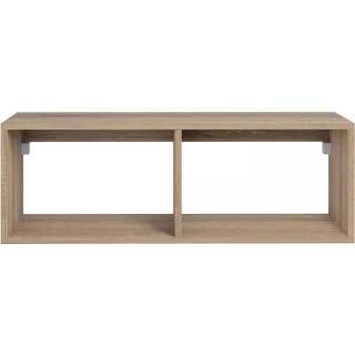 Afbeelding van Zwevend wastafelmeubel met 2 nissen Kleur: lichte houtlook 94 cm TEANA L x H 32 D 47