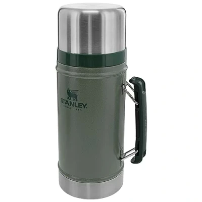 Afbeelding van Stanley Classic Legendary Food Jar 0,94 l, thermosfles voor levensmiddelen, warm tot 20 uur, lunchbox, vaatwasmachinebestendig, roestvrij staal, BPA vrij, Hammertone Green