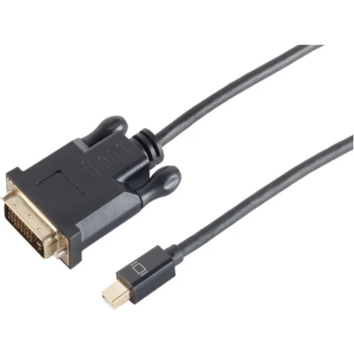 Afbeelding van Mini DisplayPort 1.2 naar DVI kabel (4K 30 Hz) / zwart 1 meter