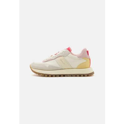 Afbeelding van GANT Caffay Sneakers laag, Dames, Maat: 37, White/pink Leer en textiel