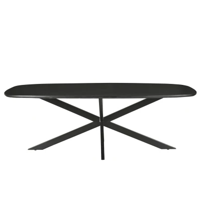 Afbeelding van Jesper deens ovaal eettafel 180 cm hout zwart