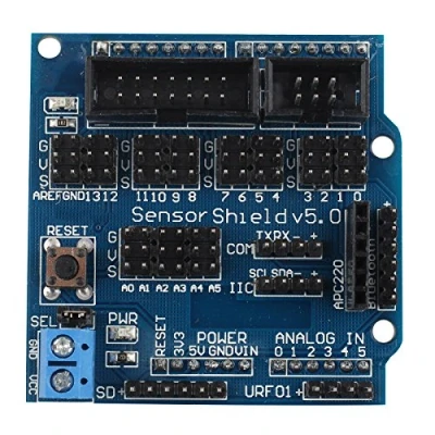 Afbeelding van HALJIA Sensor Shield V5.0 uitbreidingskaart compatibel met Arduino UNO MEGA R3 Mega2560 Duemilanove Robot